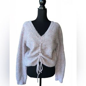 Willow & Wind🦎multicolor scrunch adjustable v-neck sweater🌵